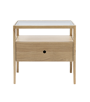 Spindle bedside table